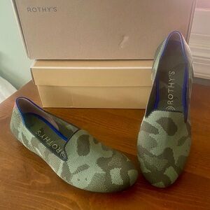 Rothy's Olive Camouflage Flats- Sz 8
